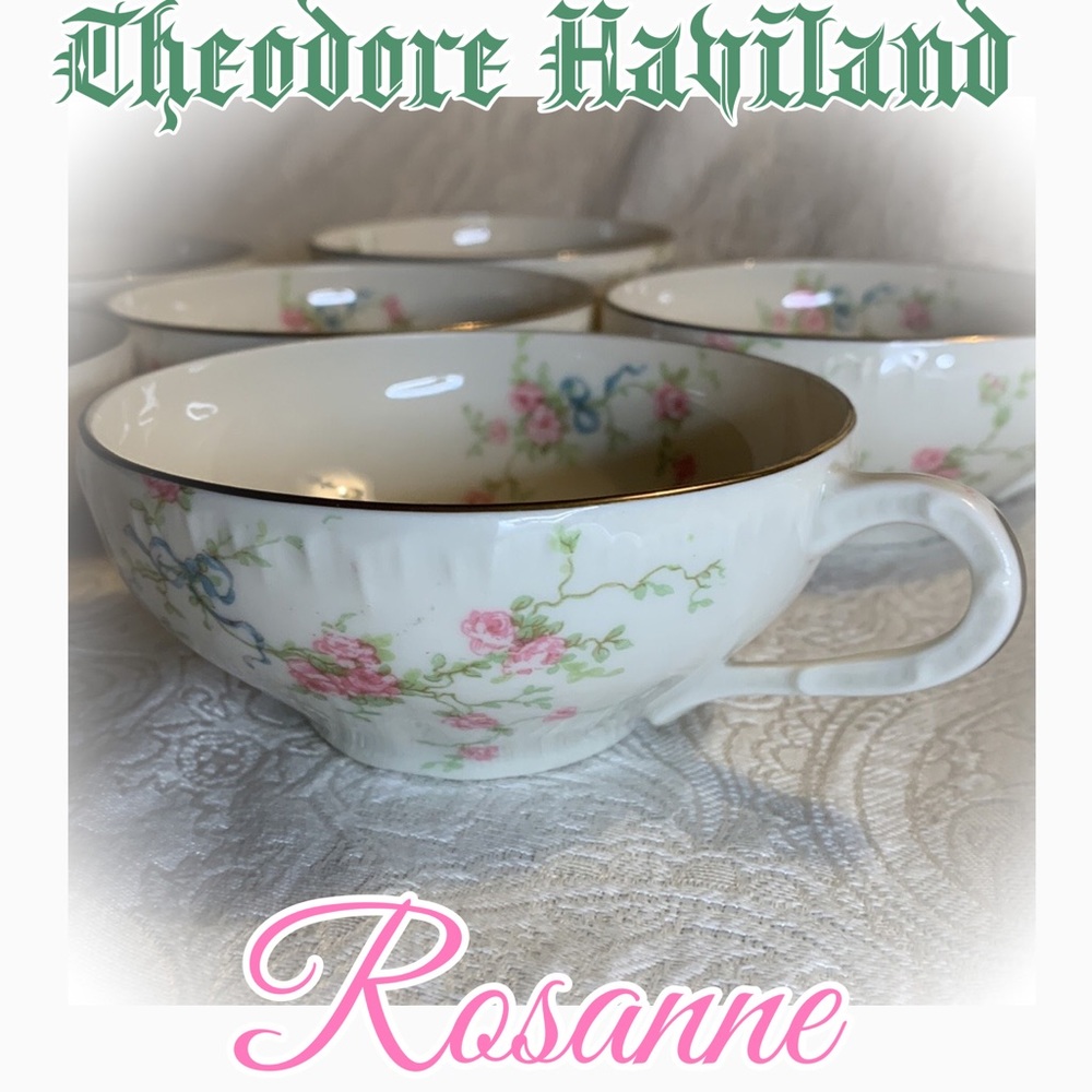 Theodore Haviland “Roseanne” Cups set of 6